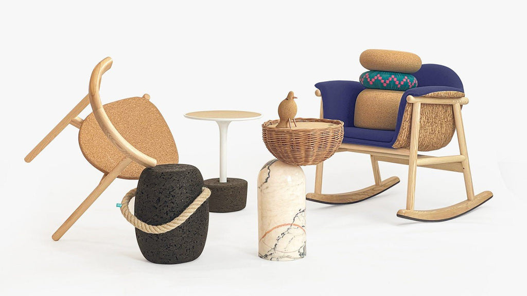 CELESTE SIDE TABLE | MARBLE BASE +WICKER BASKET - Green Design Gallery