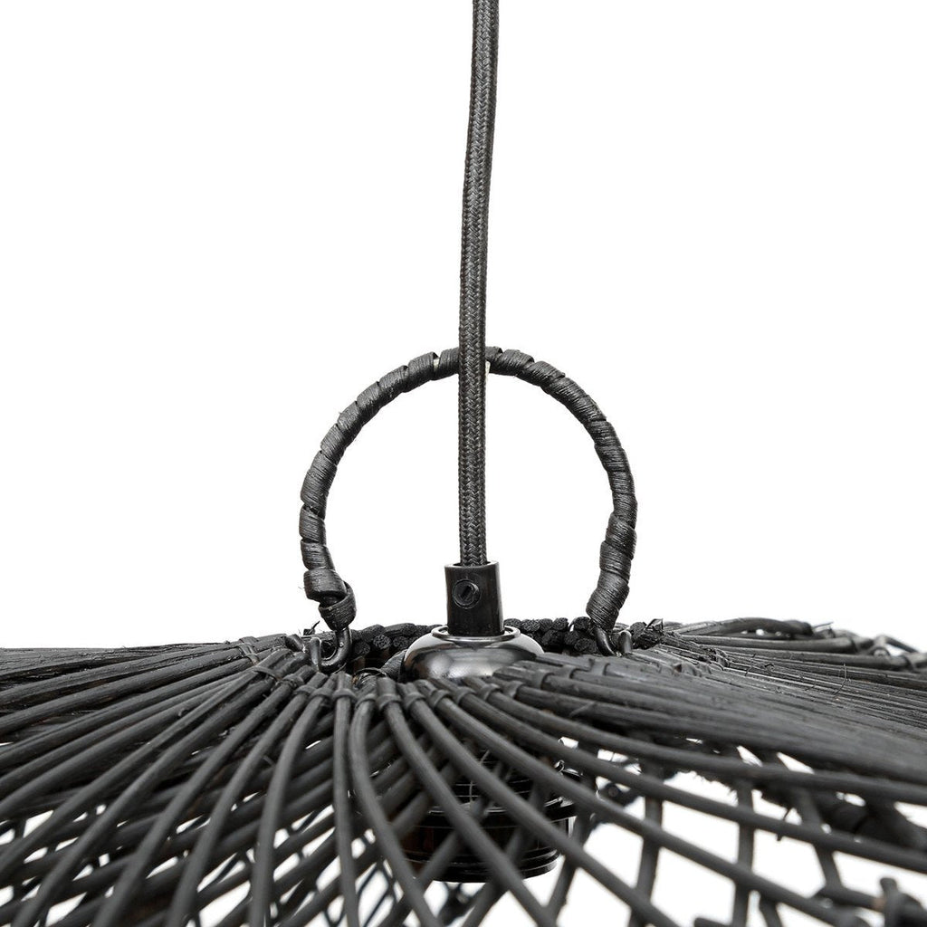 CHAPEAU PENDANT SHADE | BLACK RATTAN - Green Design Gallery