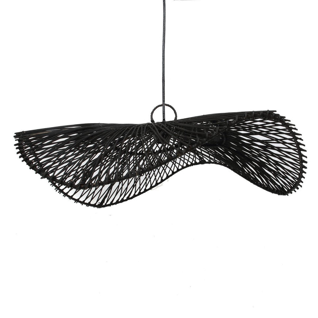 CHAPEAU PENDANT SHADE | BLACK RATTAN - Green Design Gallery