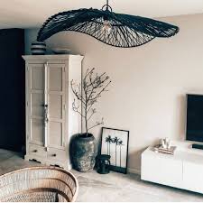 CHAPEAU PENDANT SHADE | BLACK RATTAN - Green Design Gallery