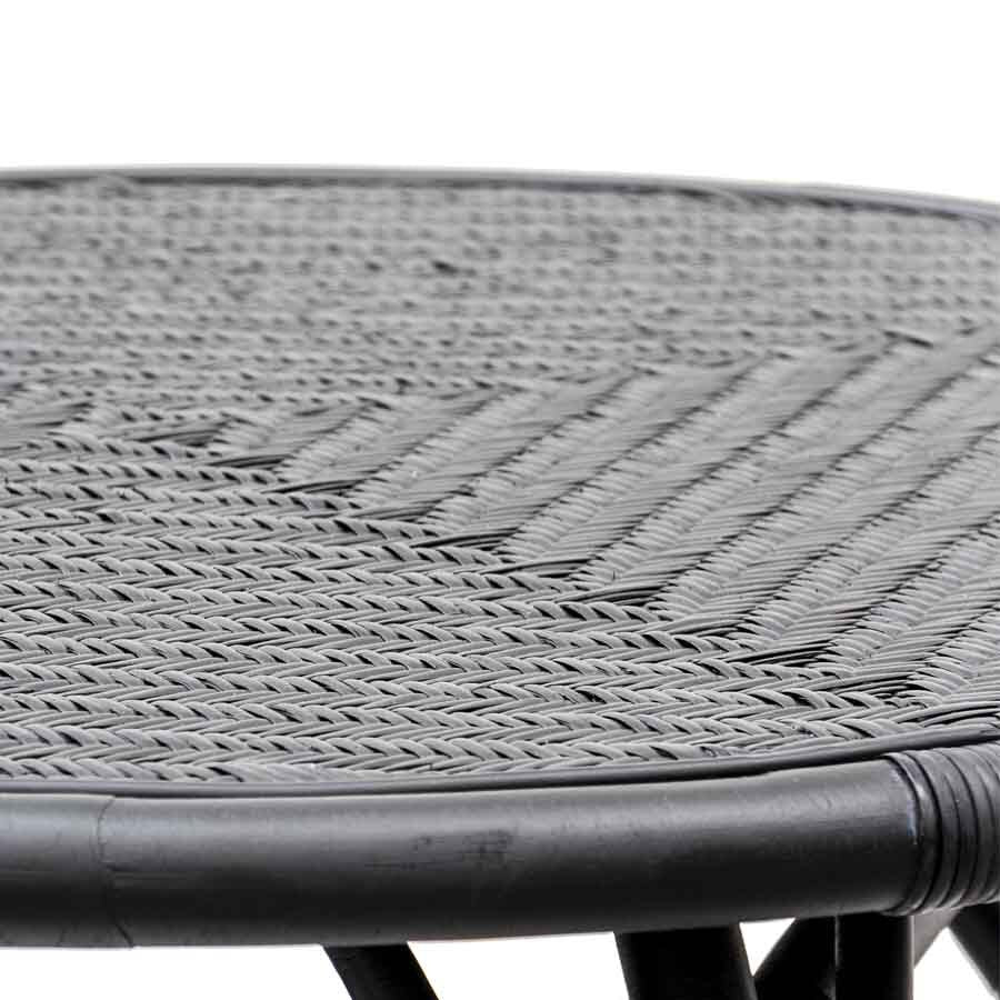 CHLOE COFFEE TABLE / BLACK RATTAN - Green Design Gallery