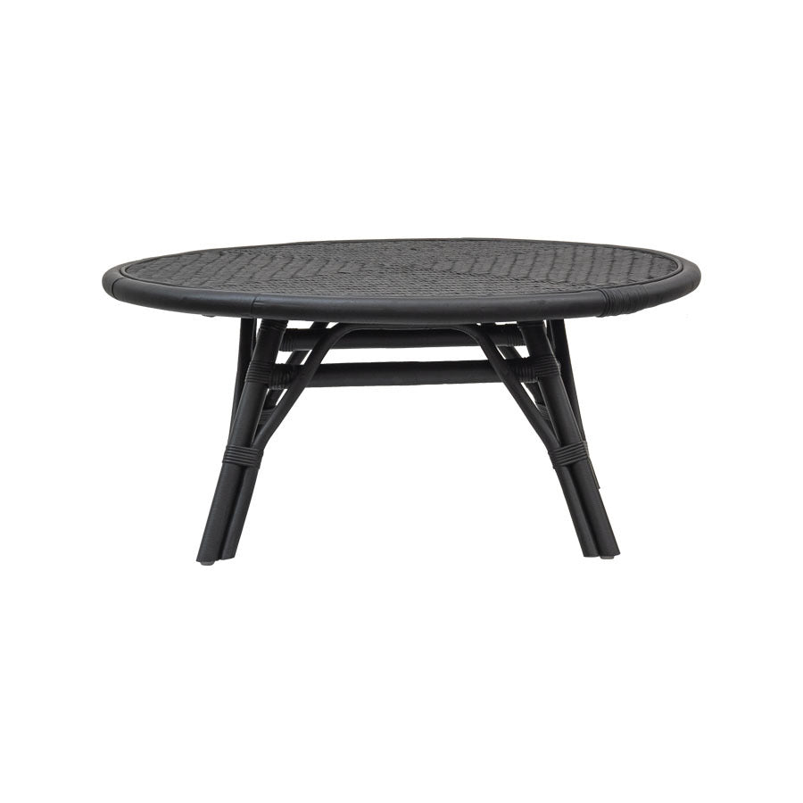 CHLOE COFFEE TABLE / BLACK RATTAN - Green Design Gallery