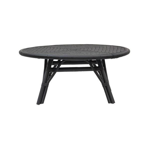 CHLOE COFFEE TABLE / BLACK RATTAN - Green Design Gallery