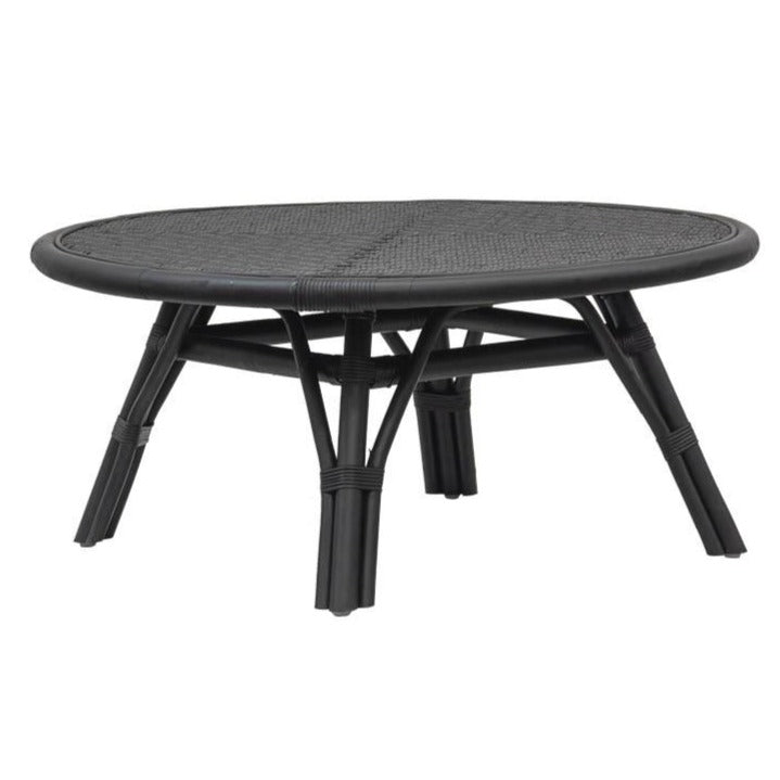 CHLOE COFFEE TABLE / BLACK RATTAN - Green Design Gallery