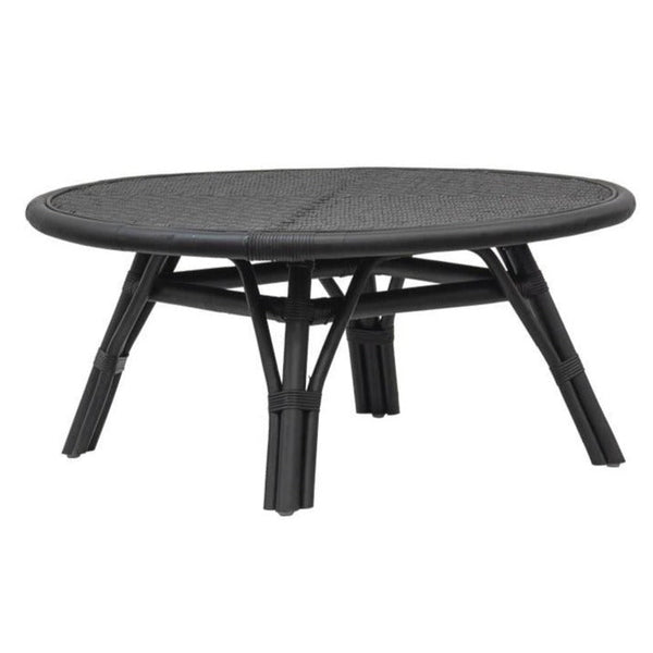 CHLOE COFFEE TABLE / BLACK RATTAN - Green Design Gallery