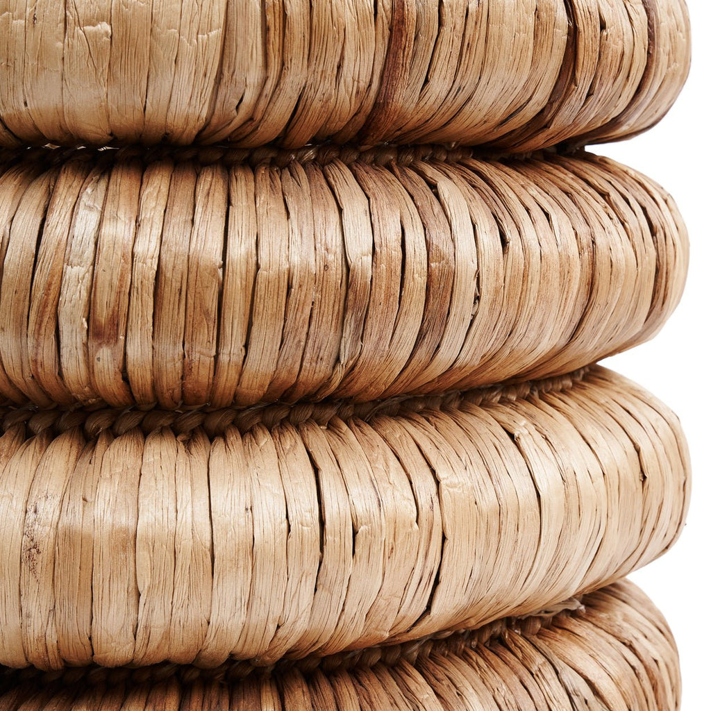 CHUNKY BASKET WITH HANDLES | WATER HYACINTH | LARGE - Green Design Gallery