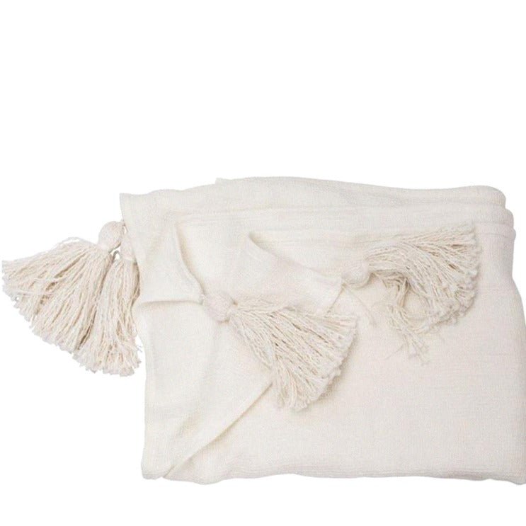 CIALDA LINEN THROW / NATURAL - Green Design Gallery