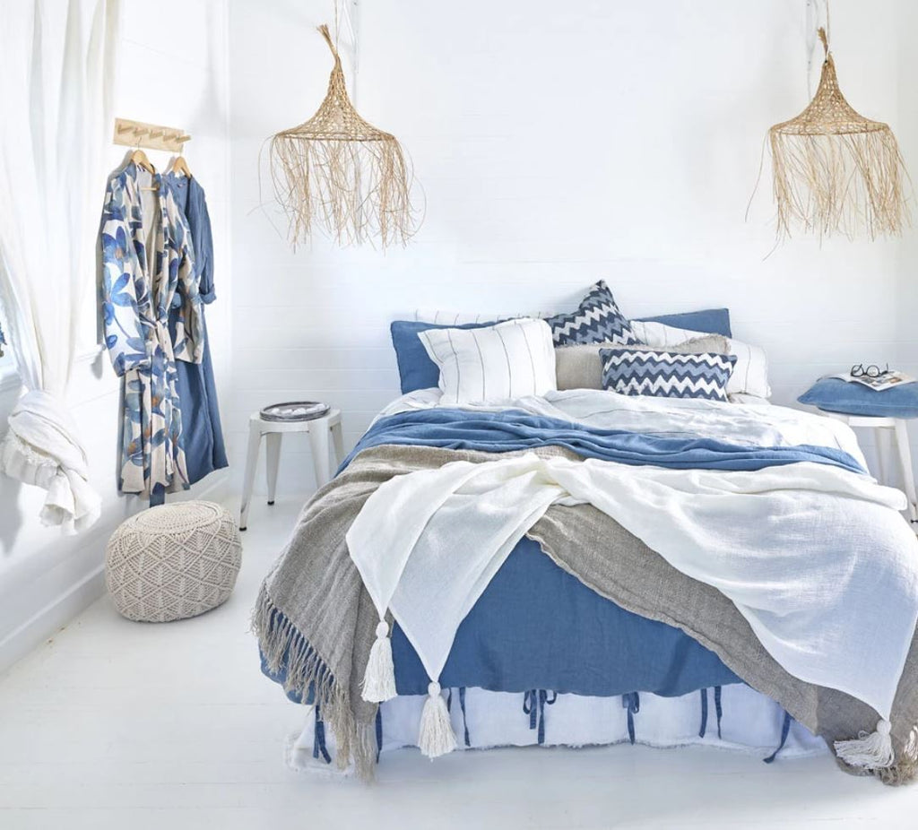 CIALDA LINEN THROW / NATURAL - Green Design Gallery