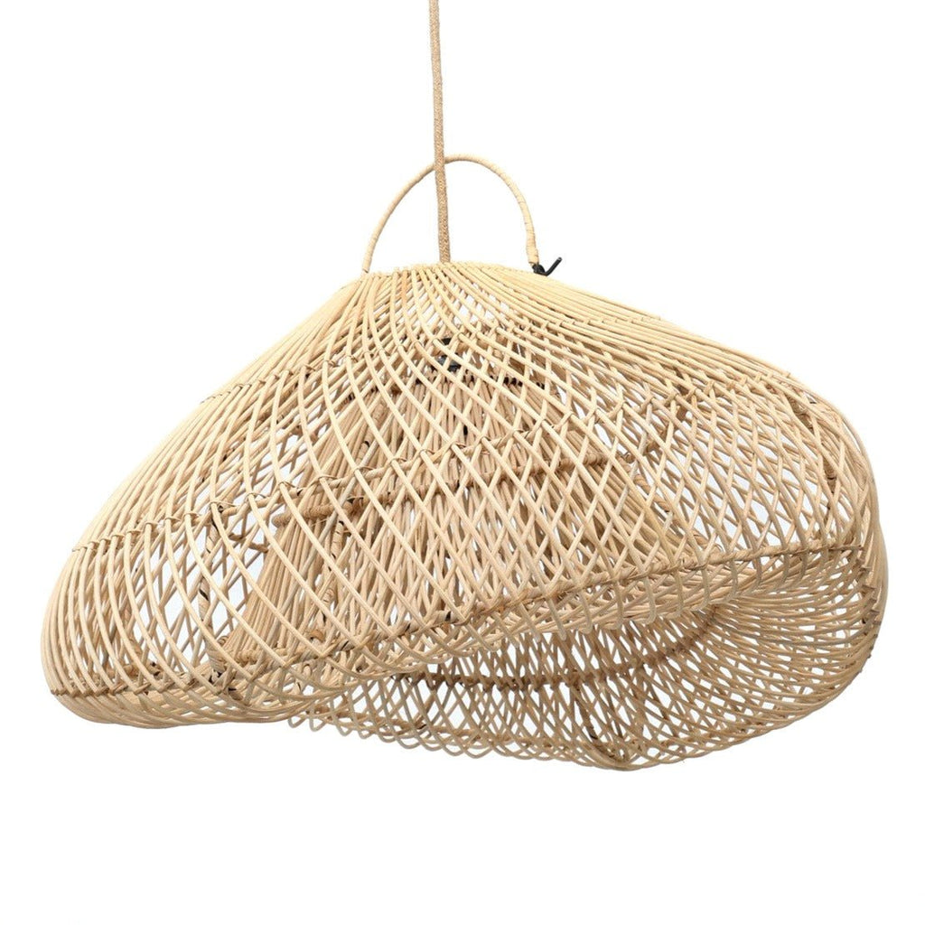 CLOUD PENDANT SHADE | NATURAL RATTAN | LARGE - Green Design Gallery