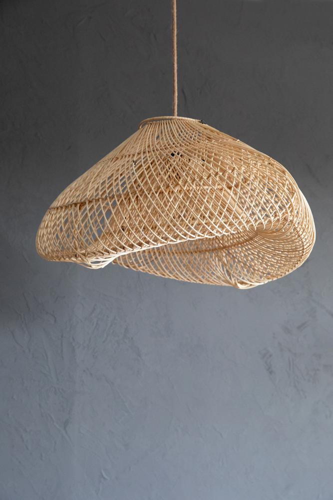 CLOUD PENDANT SHADE | NATURAL RATTAN | LARGE - Green Design Gallery