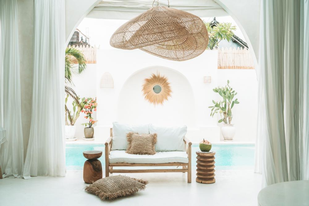 CLOUD PENDANT SHADE | NATURAL RATTAN | XXL - Green Design Gallery