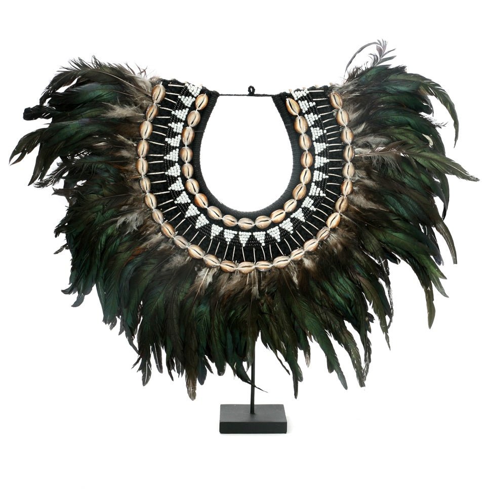 Feather Stand COASTAL FEATHER STAND / GREEN + BLACK– Green Design Gallery