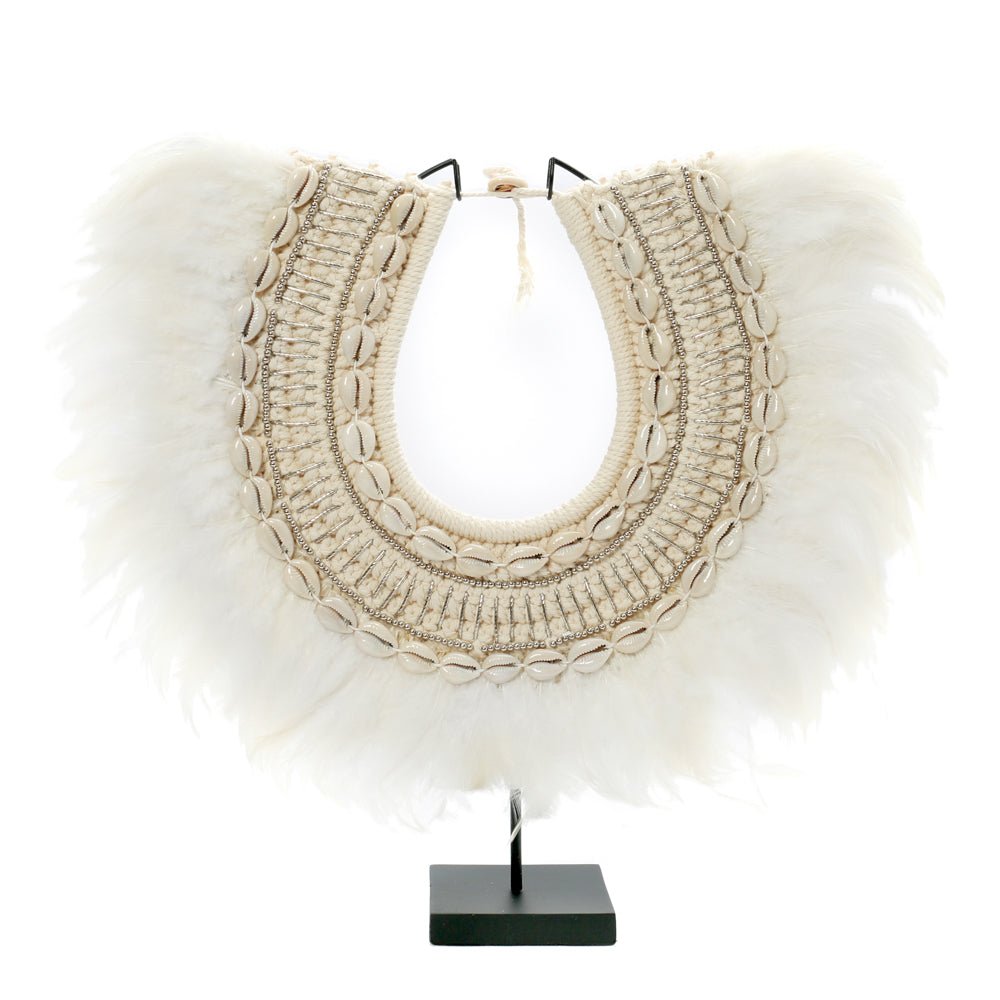 Feather Stand COASTAL FEATHER STAND / WHITE– Green Design Gallery