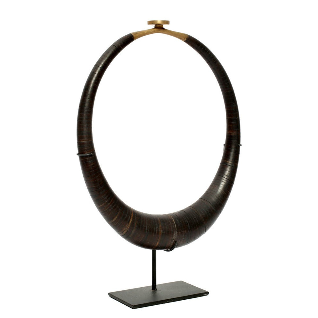 COCONUT AND BRASS ON STAND / BLACK - Green Design Gallery