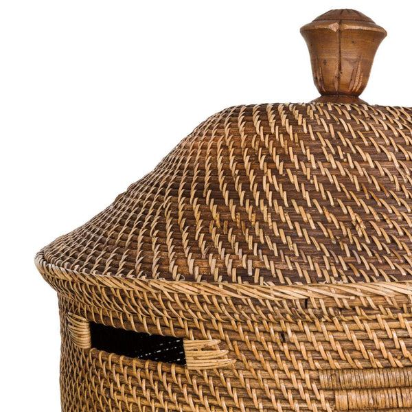 COLONIAL LAUNDRY BASKET WITH LID | NATURAL | XL - Green Design Gallery
