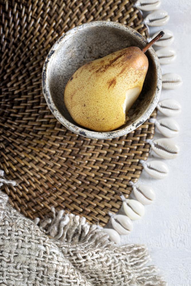 COLONIAL SHELL PLACEMAT | NATURAL | SET OF 4 - Green Design Gallery