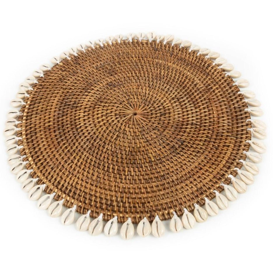 COLONIAL SHELL PLACEMAT | NATURAL | SET OF 4 - Green Design Gallery