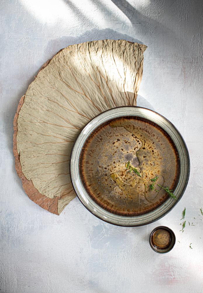 COMPORTA DINNER PLATE | HANDMADE STONEWARE | LARGE | SET OF 4 - Green Design Gallery