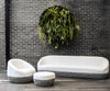 CONTOUR OTTOMAN | WHITE + NATURAL | IN-OUTDOORS - Green Design Gallery
