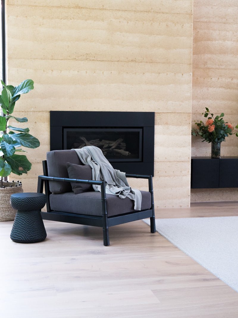 CORK STOOL + SIDE TABLE / BLACK - Green Design Gallery