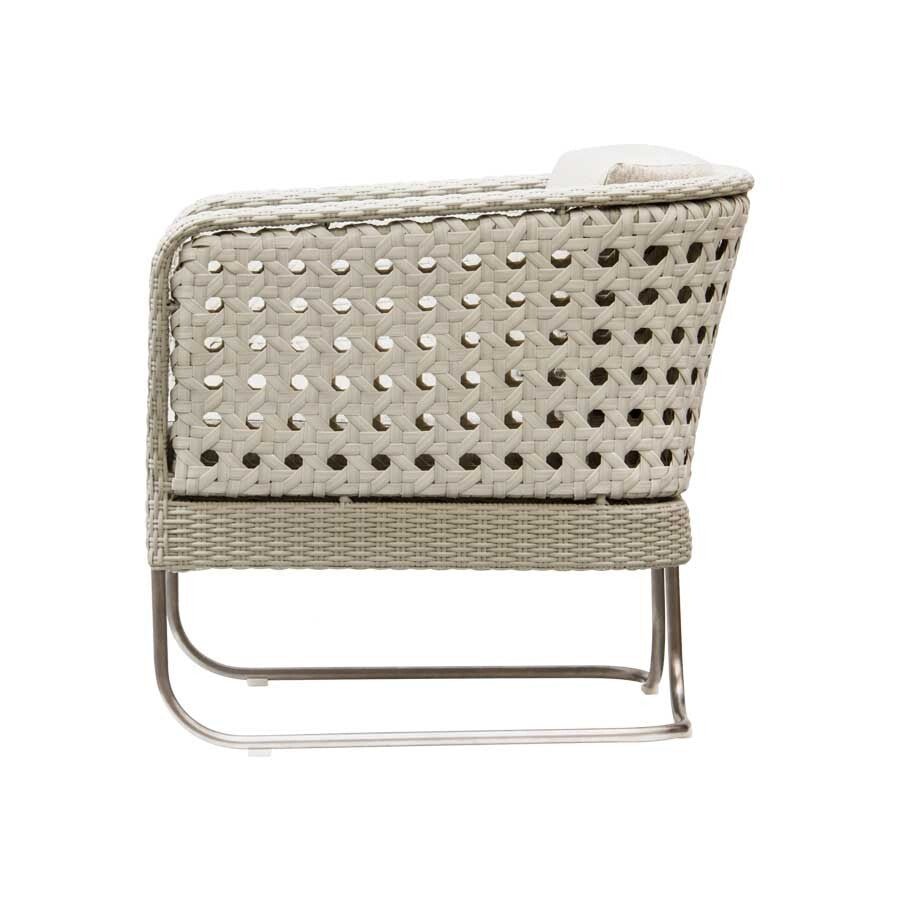 COSTA LOUNGE CHAIR / WHITEWASH + SILVER / IN-OUTDOORS - Green Design Gallery