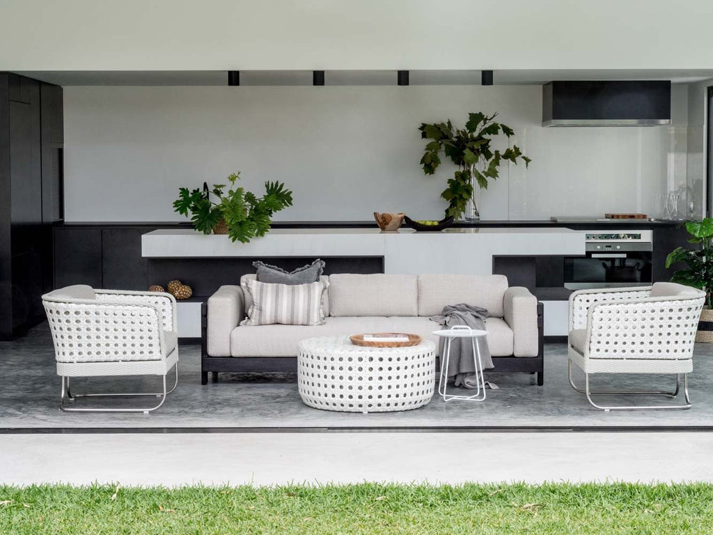 COSTA LOUNGE CHAIR / WHITEWASH + SILVER / IN-OUTDOORS - Green Design Gallery