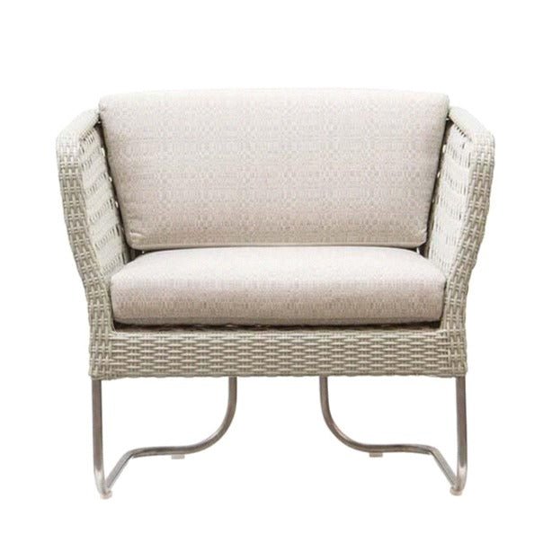 COSTA LOUNGE CHAIR / WHITEWASH + SILVER / IN-OUTDOORS - Green Design Gallery