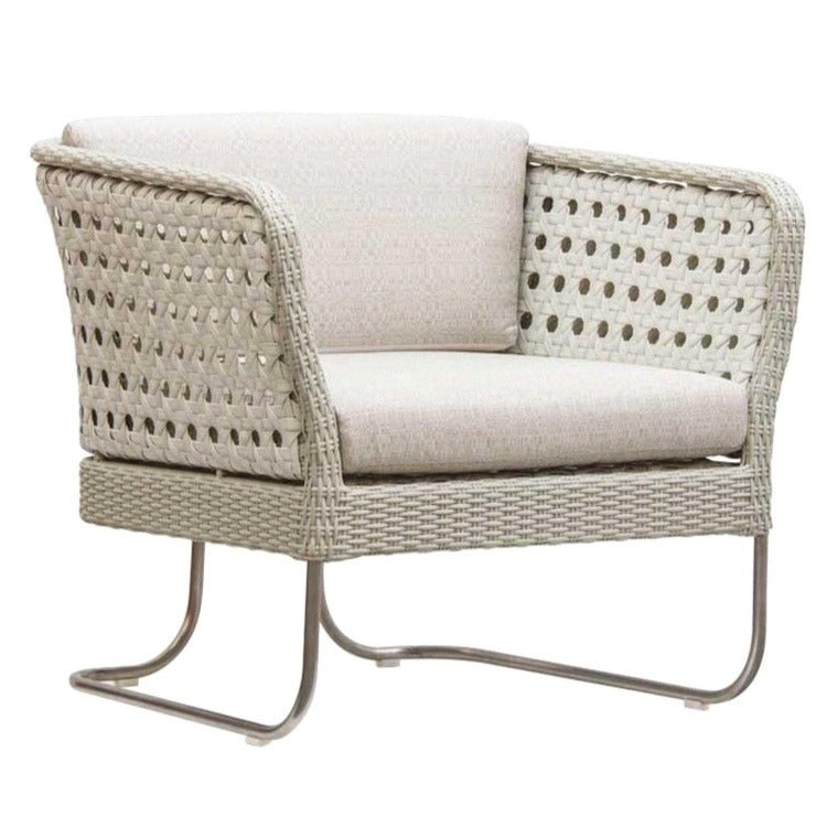 COSTA LOUNGE CHAIR / WHITEWASH + SILVER / IN-OUTDOORS - Green Design Gallery