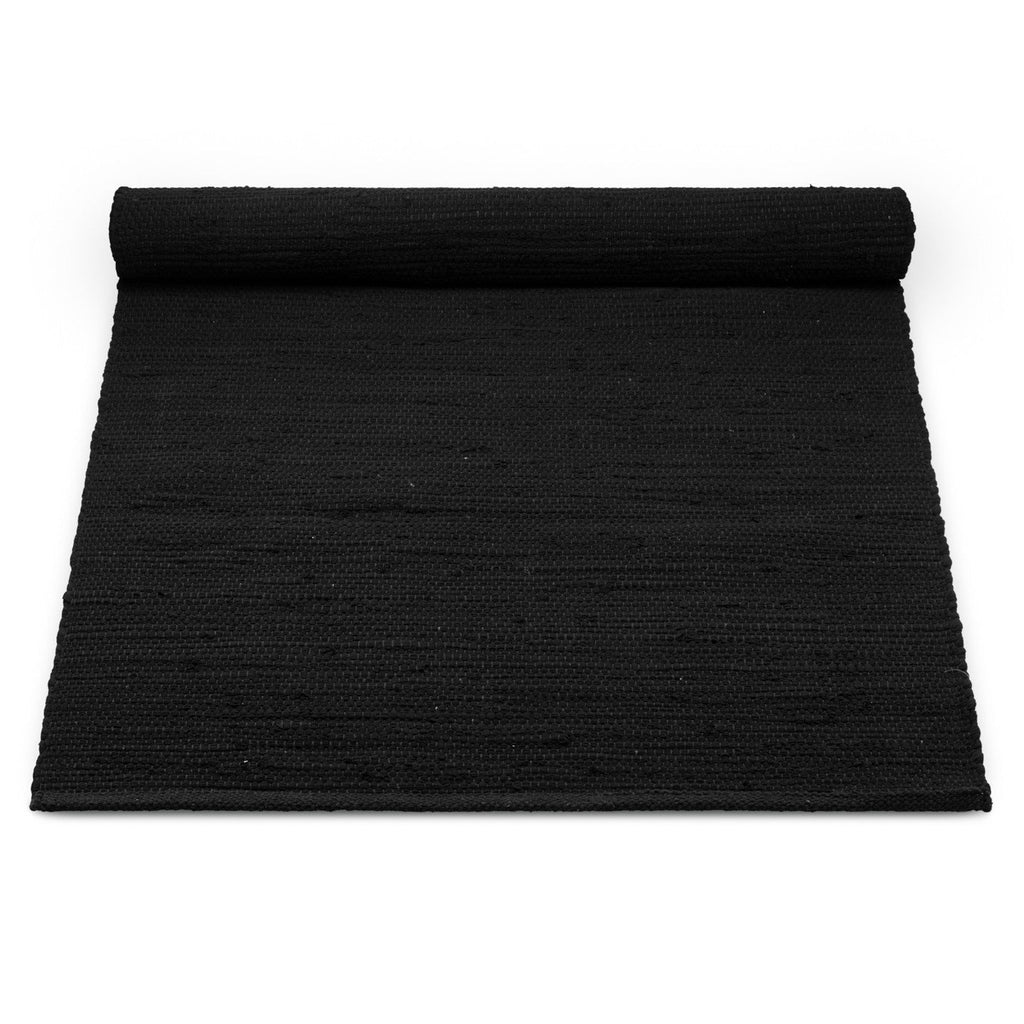 Cotton Remnant Rug | Black - Green Design Gallery