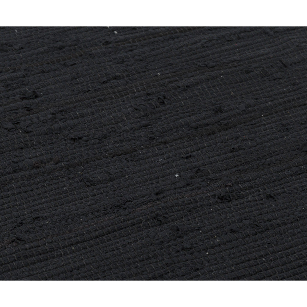 Cotton Remnant Rug | Black - Green Design Gallery