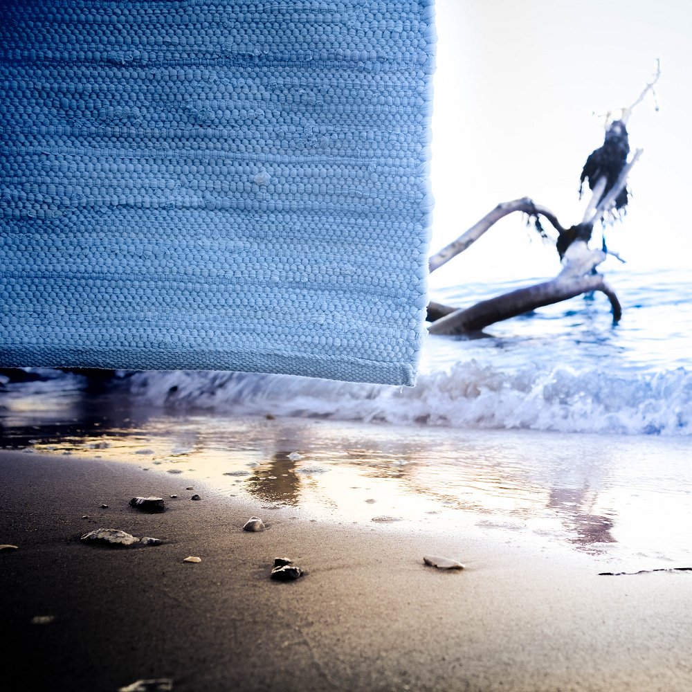 Cotton Remnant Rug | Eternity Blue - Green Design Gallery