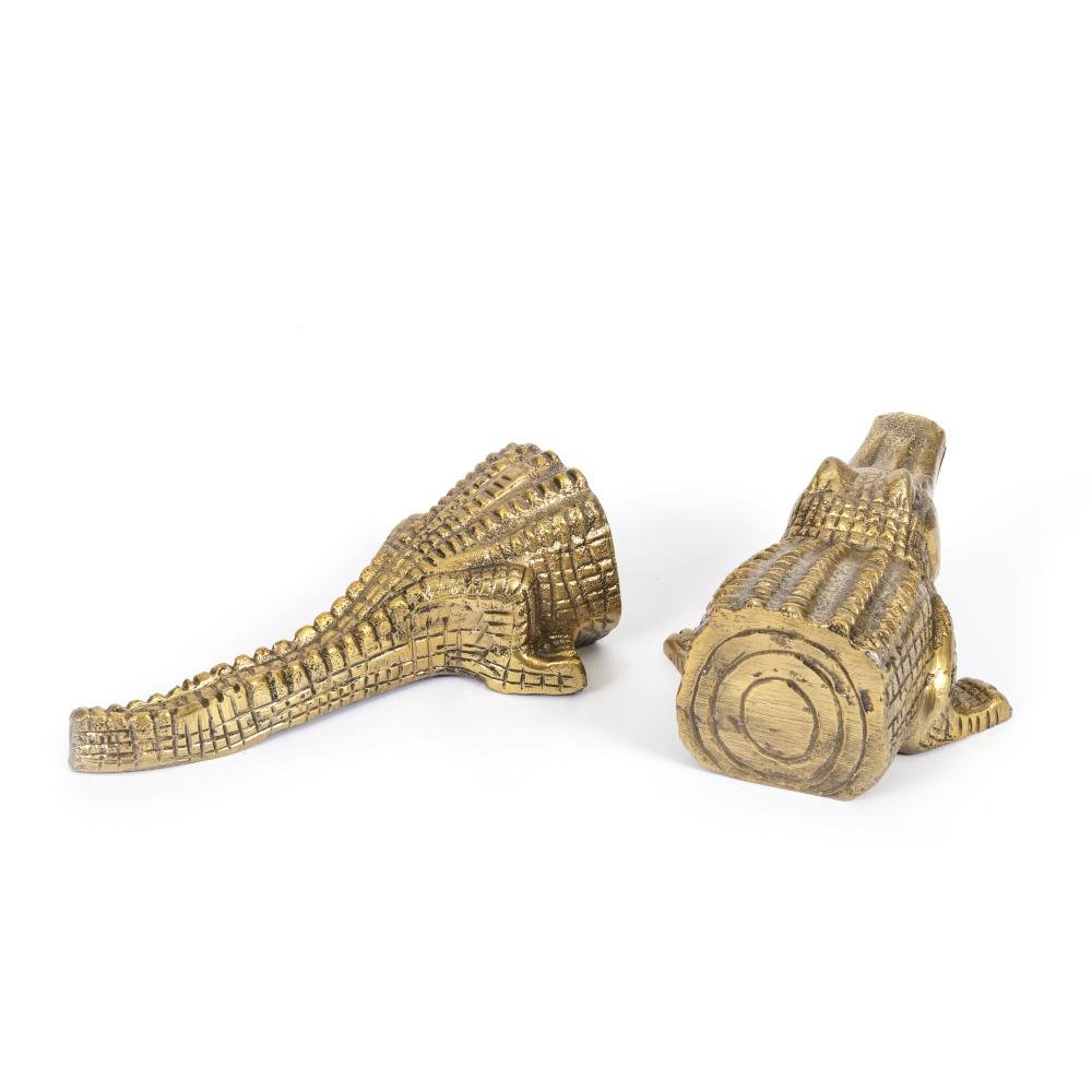 CROCO BOOK STANDS | BRASS - Green Design Gallery