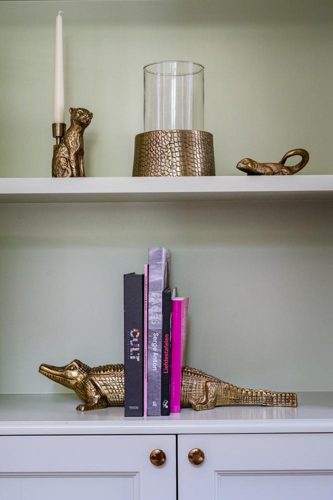 CROCO BOOK STANDS | BRASS - Green Design Gallery