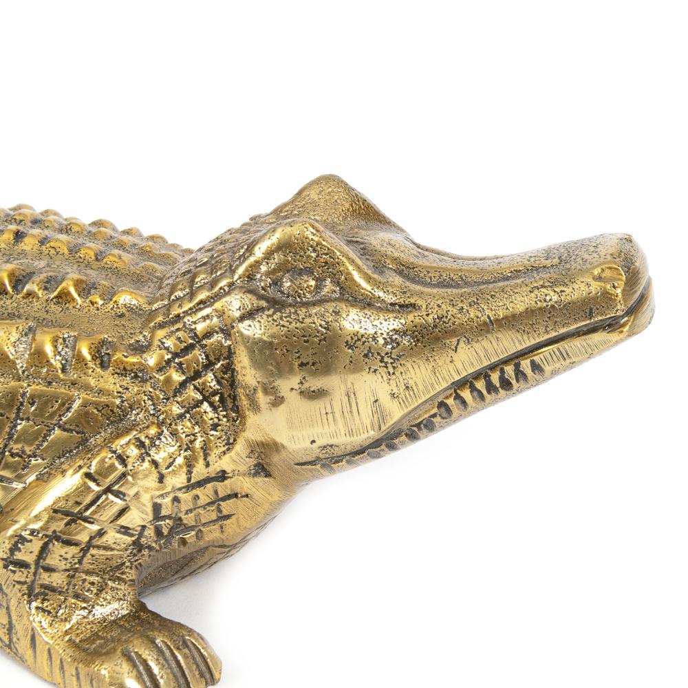 CROCO BOOK STANDS | BRASS - Green Design Gallery