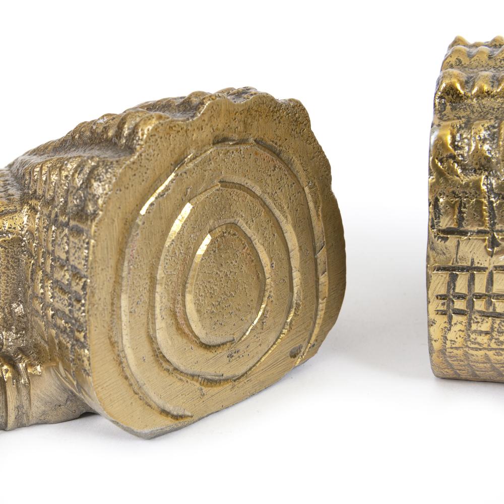 CROCO BOOK STANDS | BRASS - Green Design Gallery