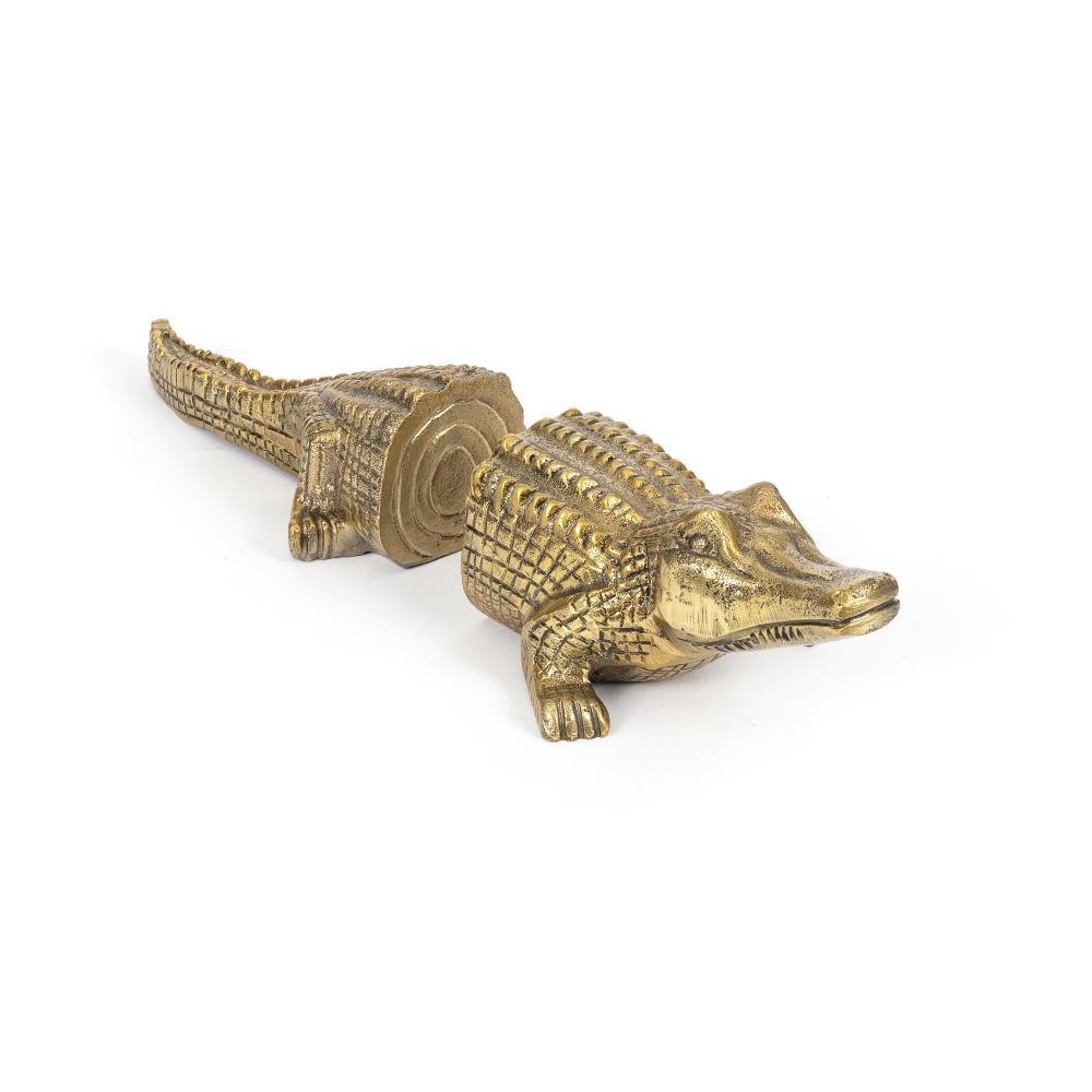 CROCO BOOK STANDS | BRASS - Green Design Gallery