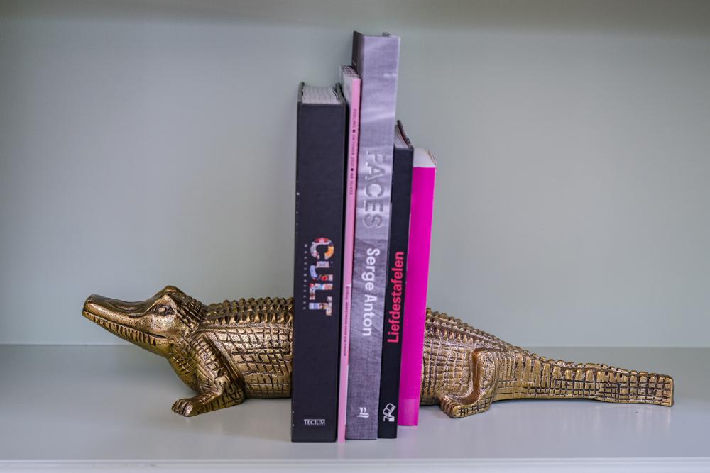 CROCO BOOK STANDS | BRASS - Green Design Gallery