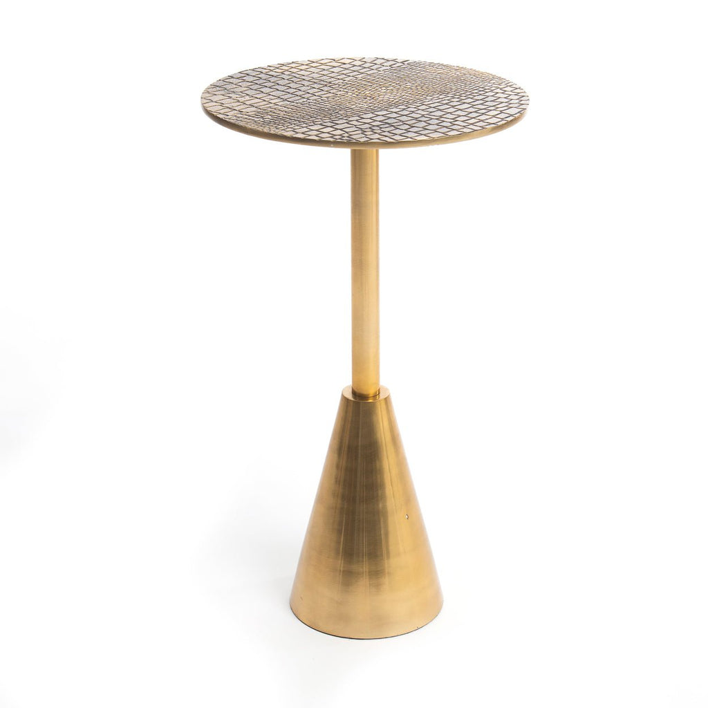 CROCO SIDE TABLE | BRASS - Green Design Gallery