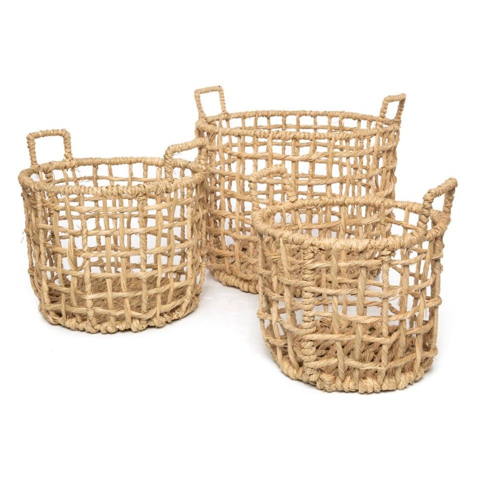 CUA DAI BASKETS | NATURAL SEAGRASS | SET OF 3 - Green Design Gallery