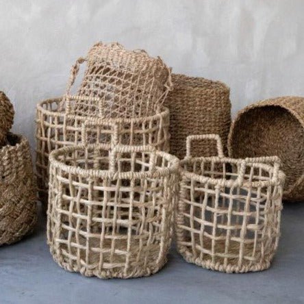 CUA DAI BASKETS | NATURAL SEAGRASS | SET OF 3 - Green Design Gallery