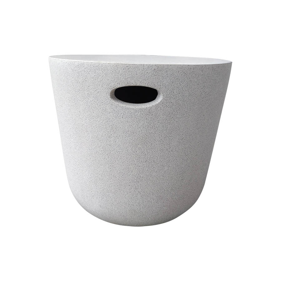 CURVE FIBERGLASS SIDE TABLE | GREYSTONE | IN-OUTDOOR - Green Design Gallery