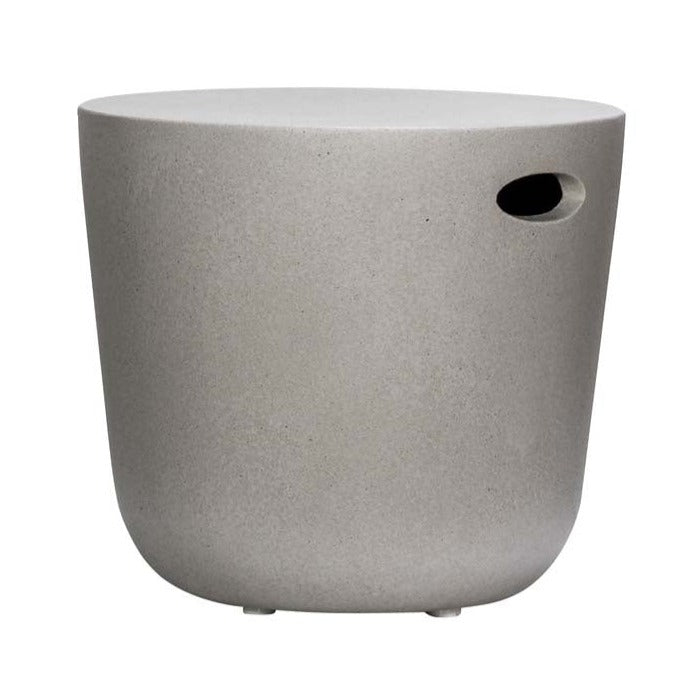 CURVE FIBERGLASS SIDE TABLE | GREYSTONE | IN-OUTDOOR - Green Design Gallery