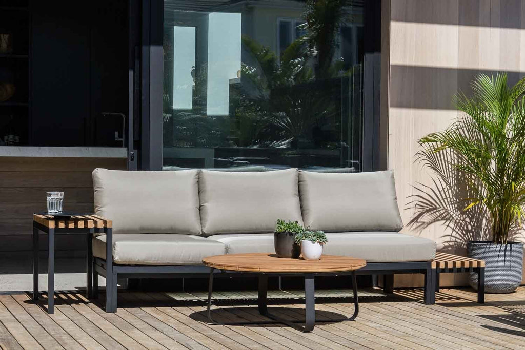 DENA COFFEE TABLE / BLACK-NATURAL (INDOOR-OUTDOOR) - Green Design Gallery