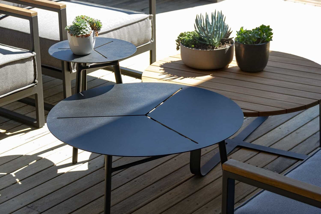 DENA COFFEE TABLE / BLACK-NATURAL (INDOOR-OUTDOOR) - Green Design Gallery