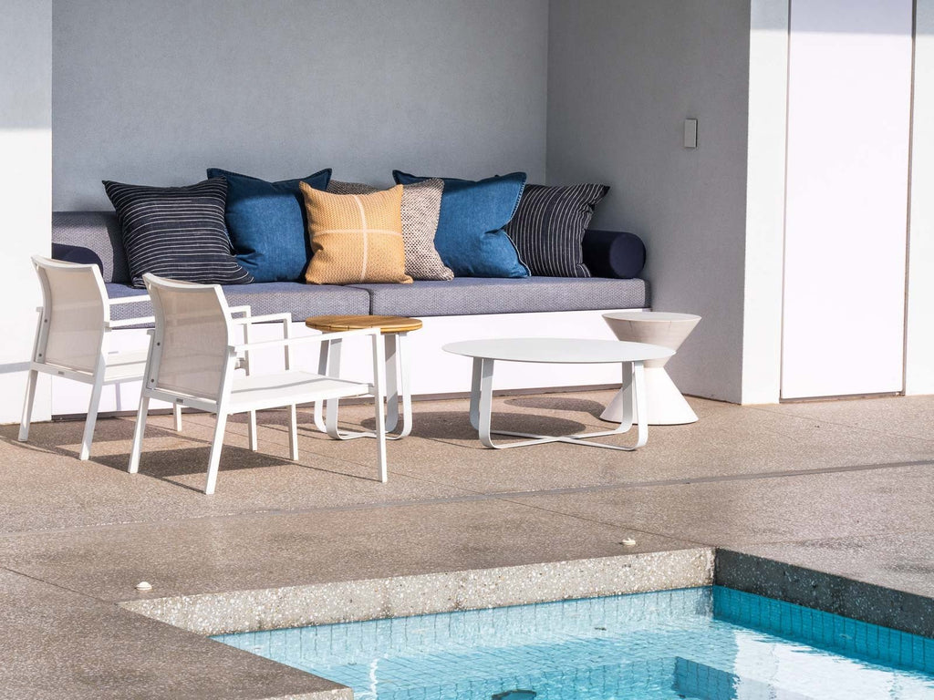 DENA COFFEE TABLE / WHITE (INDOOR-OUTDOOR) - Green Design Gallery