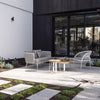 DENA COFFEE TABLE / WHITE-NATURAL (INDOOR-OUTDOOR) - Green Design Gallery