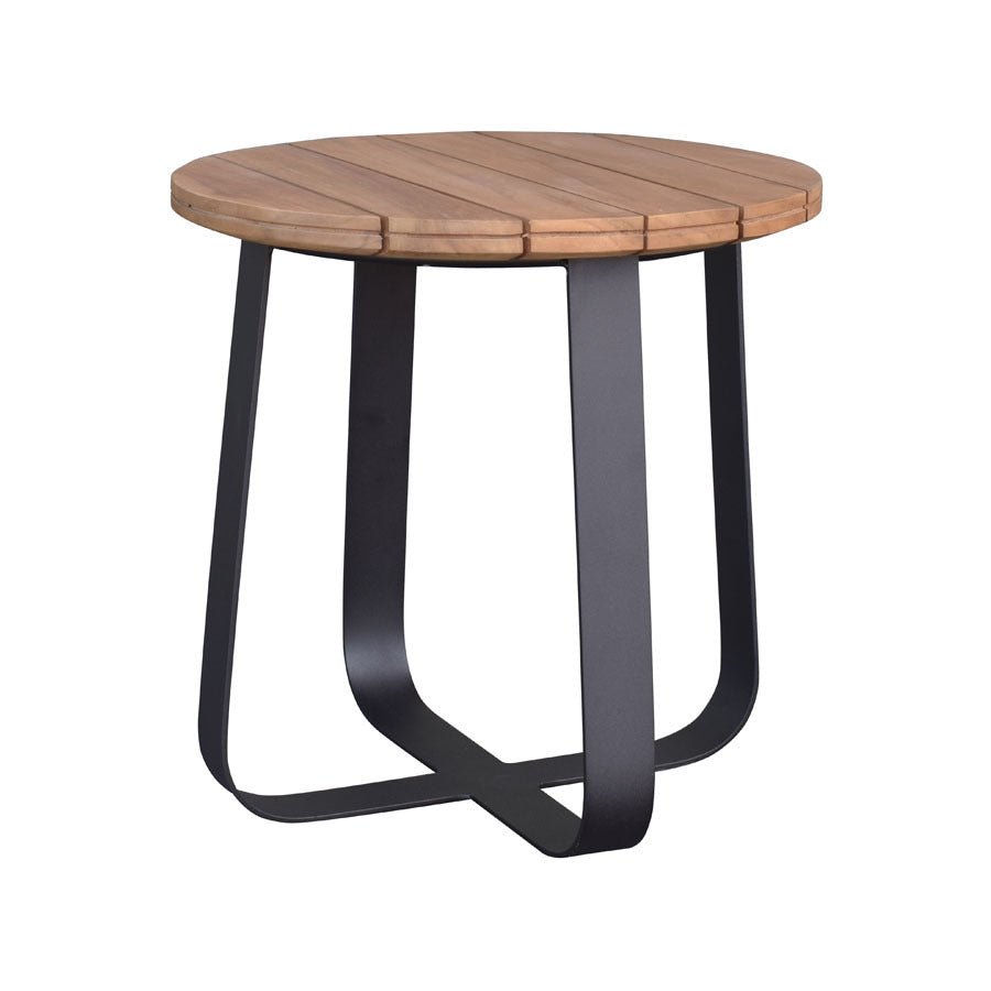 DENA SIDE TABLE / BLACK-NATURAL (INDOOR-OUTDOOR) - Green Design Gallery