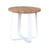 DENA SIDE TABLE / WHITE-NATURAL (INDOOR-OUTDOOR) - Green Design Gallery
