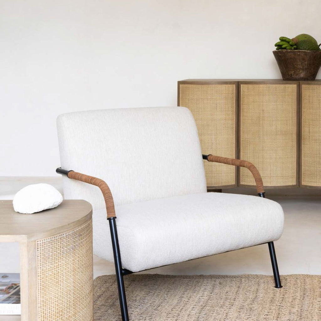 DRAKE LOUNGE CHAIR | LINEN SNOW - Green Design Gallery