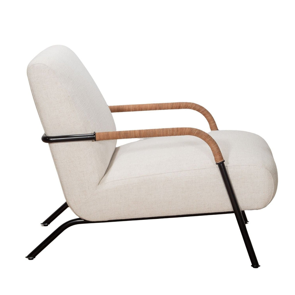 DRAKE LOUNGE CHAIR | LINEN SNOW - Green Design Gallery